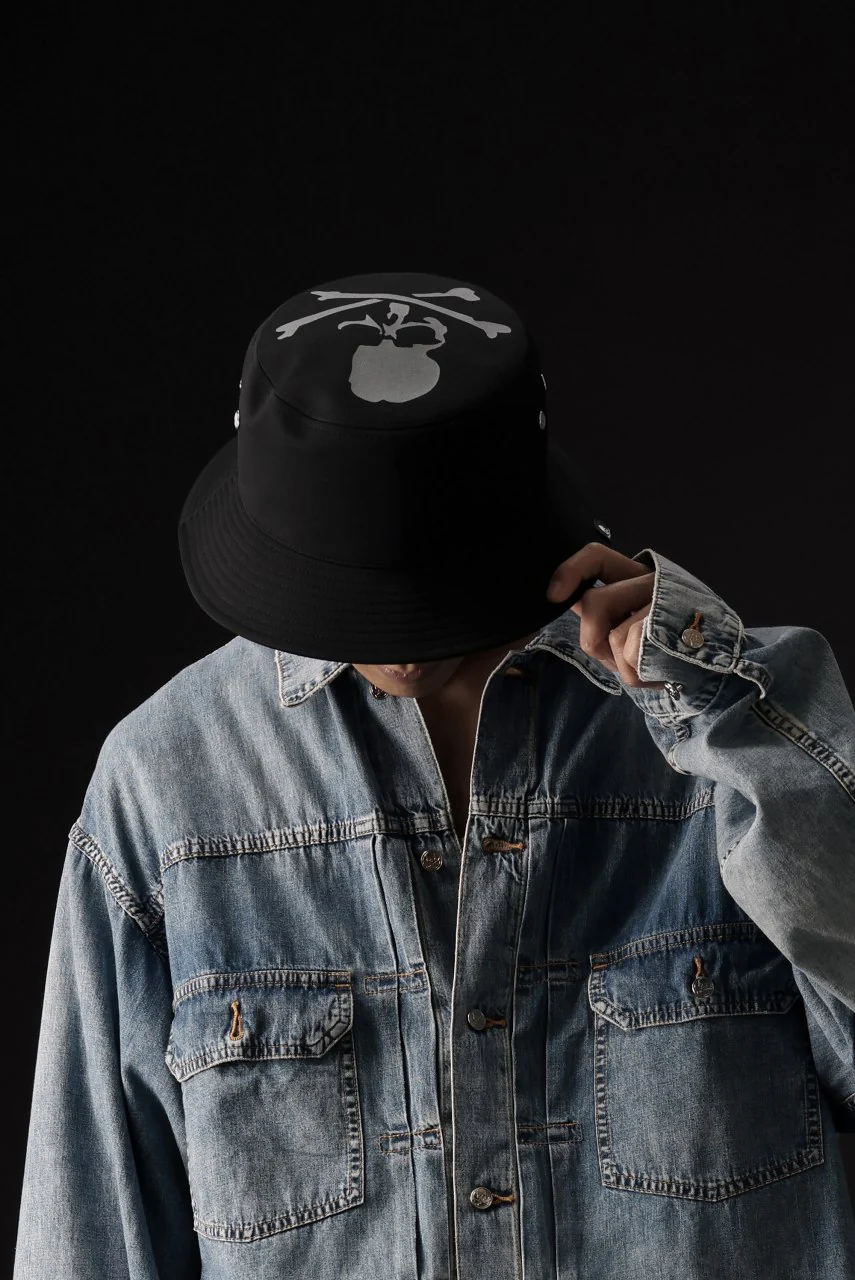 mastermind JAPAN REFLECTIVE SKULL BUCKET HAT (BLACK) - Image 23
