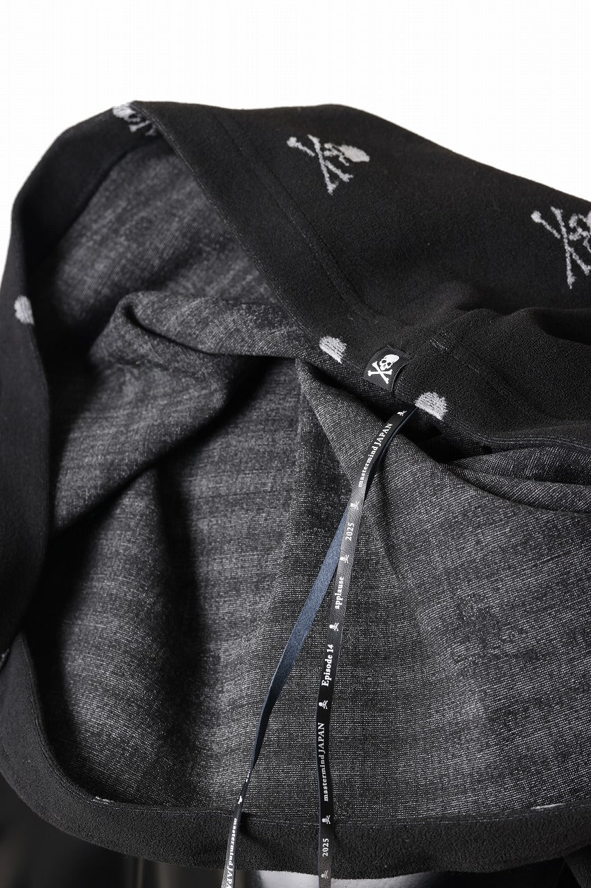 mastermind JAPAN SKULL MONOGRAM PILE LS TEE / BOXY FIT (BLACK) - Image 15