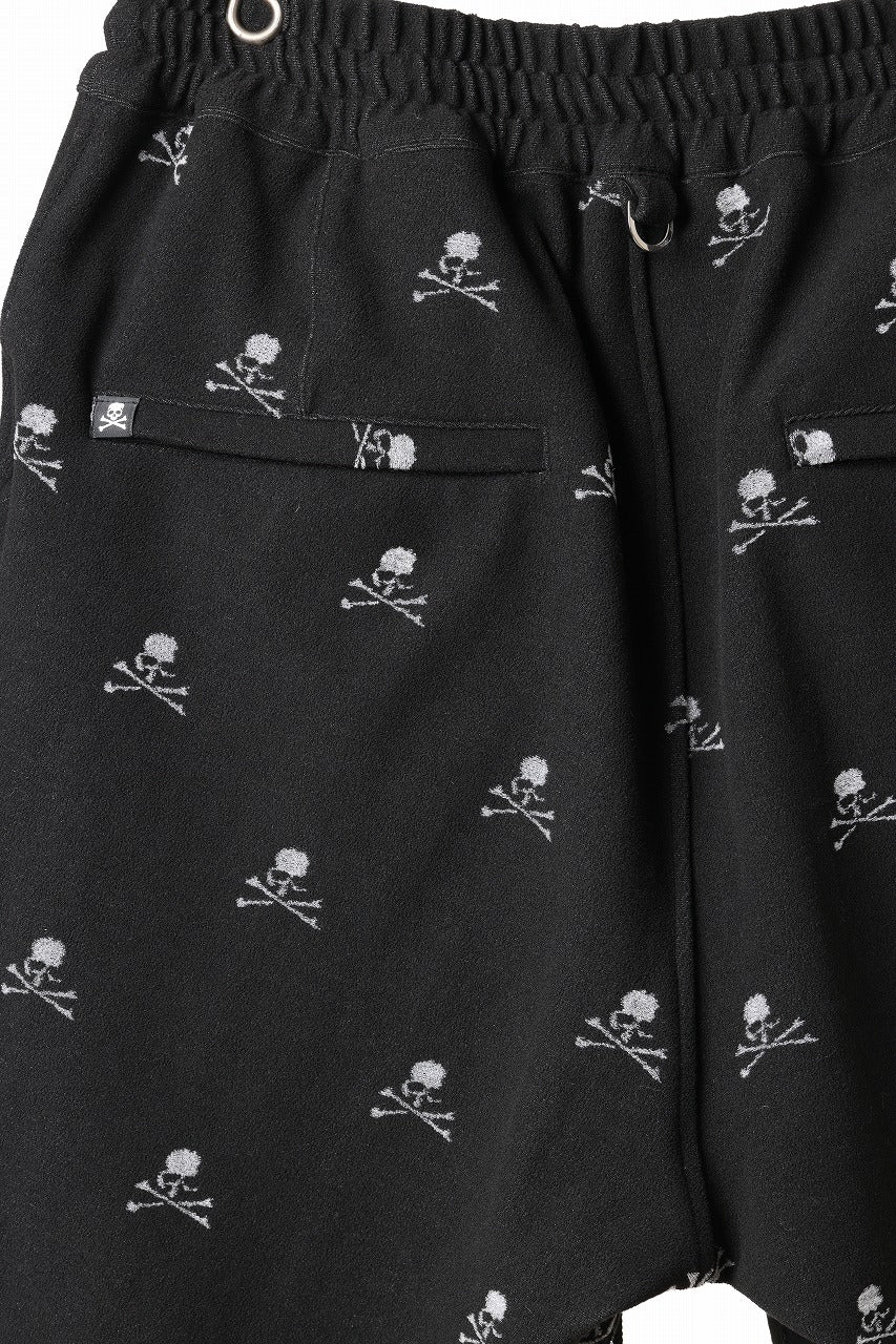 mastermind JAPAN SKULL MONOGRAM PILE SHORTS / REGULAR FIT (BLACK) - Image 12