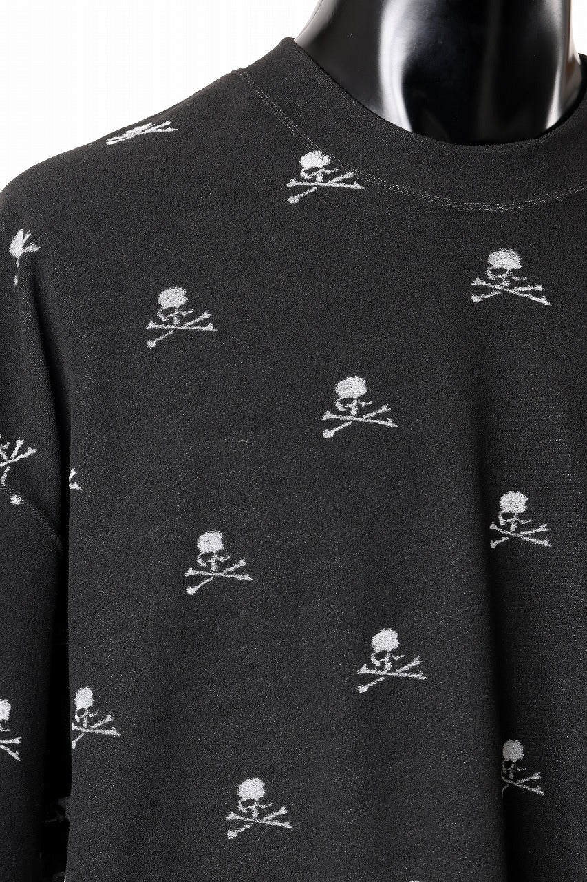 mastermind JAPAN SKULL MONOGRAM PILE SS TEE / BOXY FIT (BLACK) - Image 11