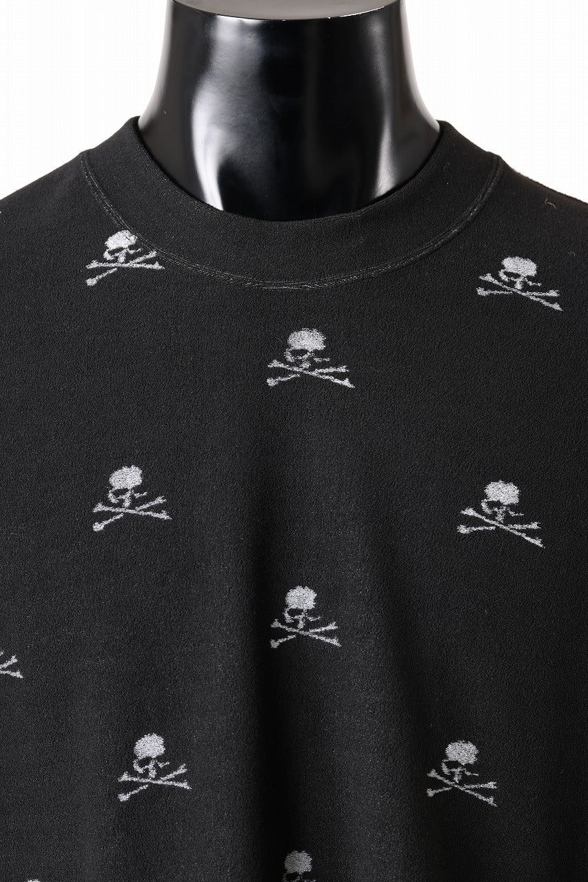 mastermind JAPAN SKULL MONOGRAM PILE SS TEE / BOXY FIT (BLACK) - Image 12
