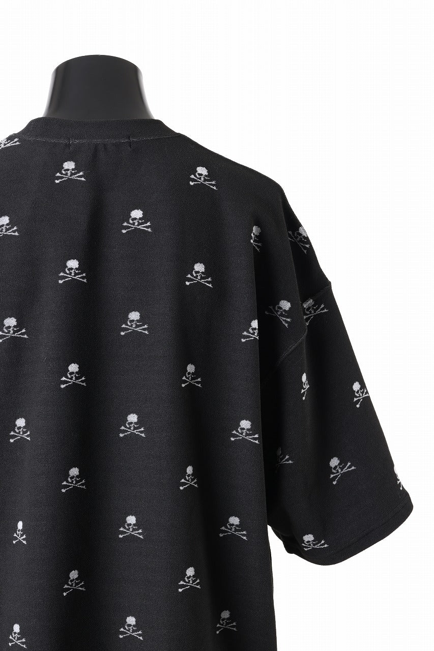 mastermind JAPAN SKULL MONOGRAM PILE SS TEE / BOXY FIT (BLACK) - Image 15