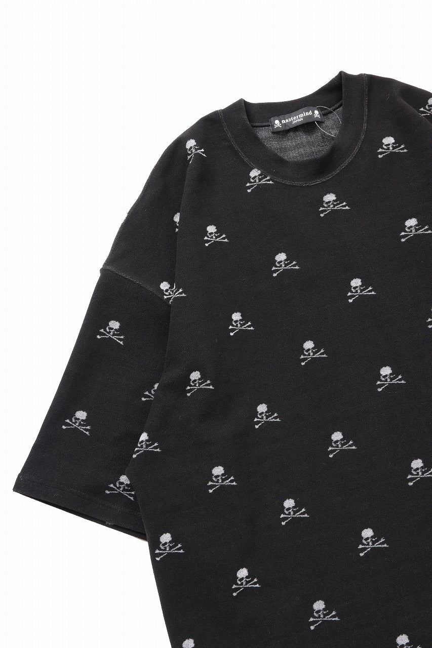 mastermind JAPAN SKULL MONOGRAM PILE SS TEE / BOXY FIT (BLACK) - Image 18