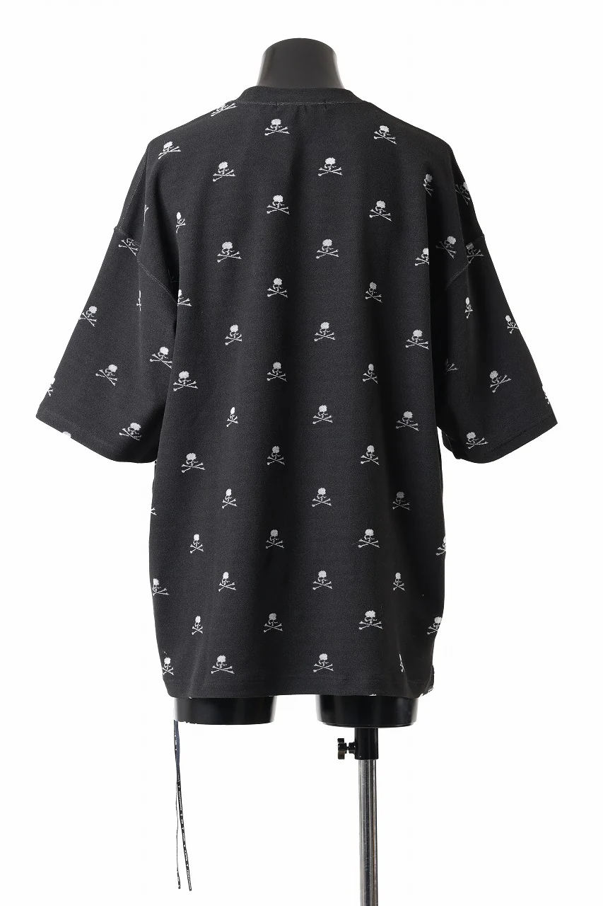 mastermind JAPAN SKULL MONOGRAM PILE SS TEE / BOXY FIT (BLACK) - Image 6