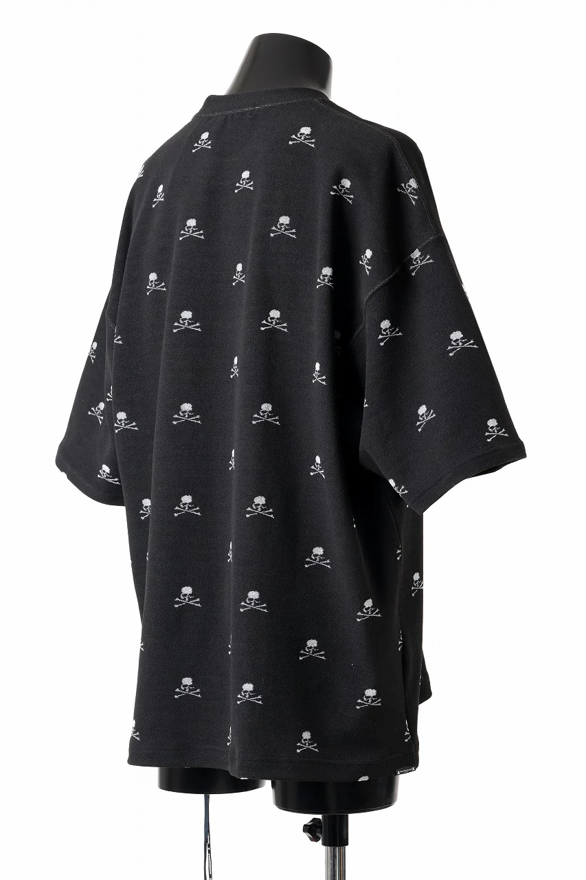 mastermind JAPAN SKULL MONOGRAM PILE SS TEE / BOXY FIT (BLACK) - Image 7