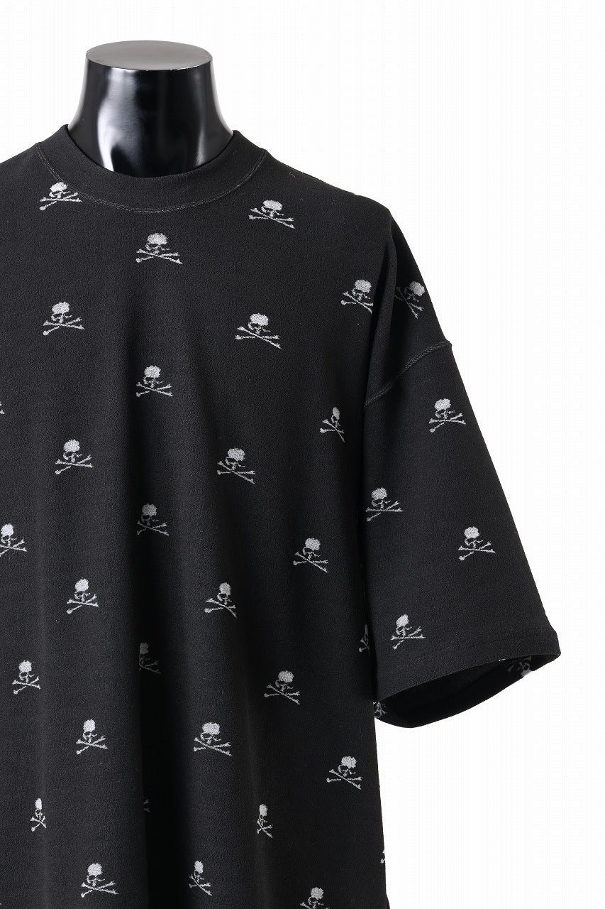 mastermind JAPAN SKULL MONOGRAM PILE SS TEE / BOXY FIT (BLACK) - Image 8
