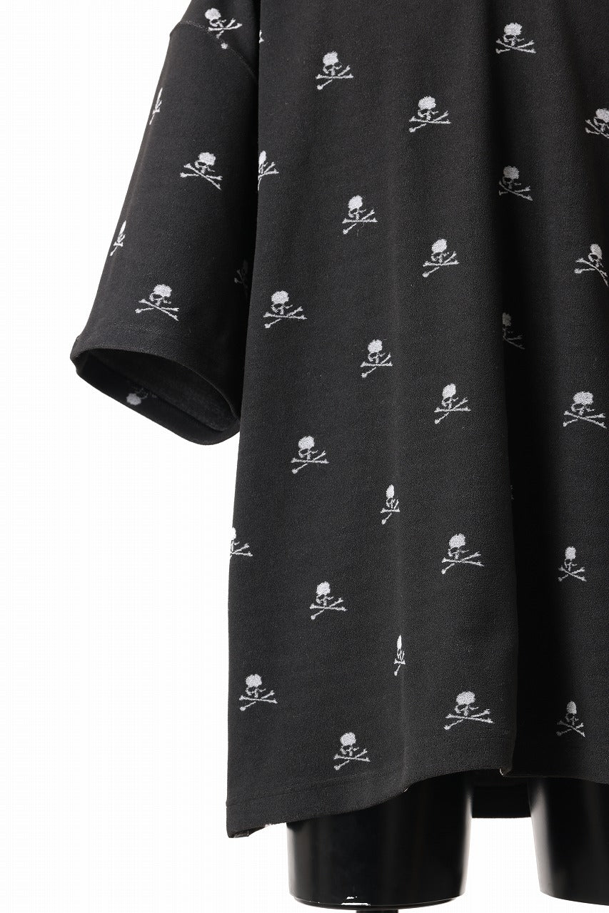 mastermind JAPAN SKULL MONOGRAM PILE SS TEE / BOXY FIT (BLACK) - Image 9