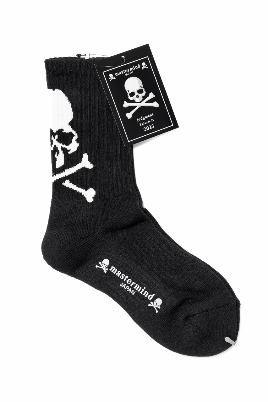 mastermind JAPAN SOCKS / SKULL LOGO (BLACK) - Image 2