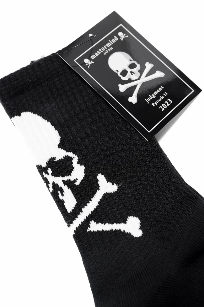 mastermind JAPAN SOCKS / SKULL LOGO (BLACK) - Image 3