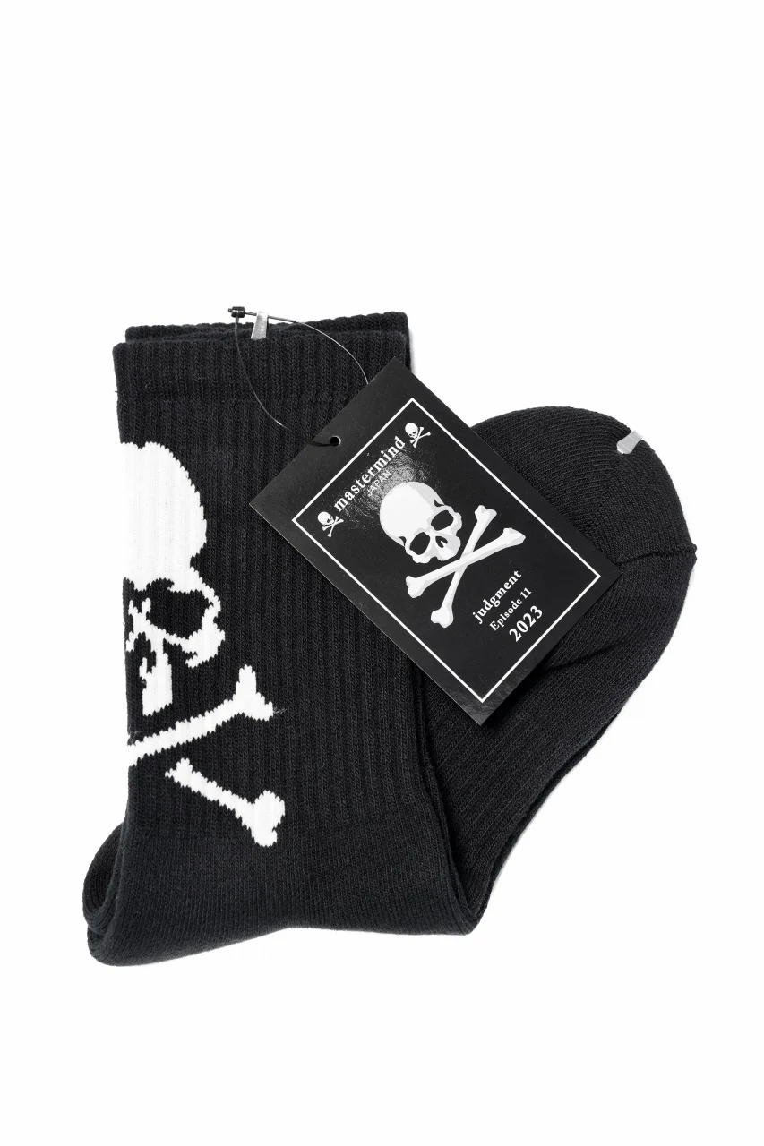 mastermind JAPAN SOCKS / SKULL LOGO (BLACK) - Image 4