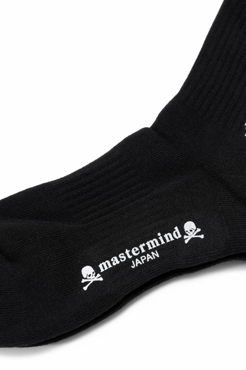 mastermind JAPAN SOCKS / SKULL LOGO (BLACK) - Image 5