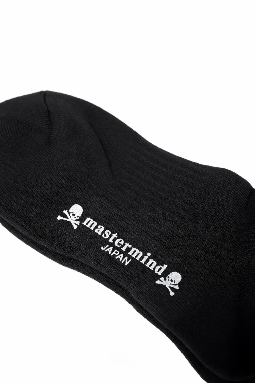 mastermind JAPAN SOCKS / SKULL LOGO (BLACK) - Image 6