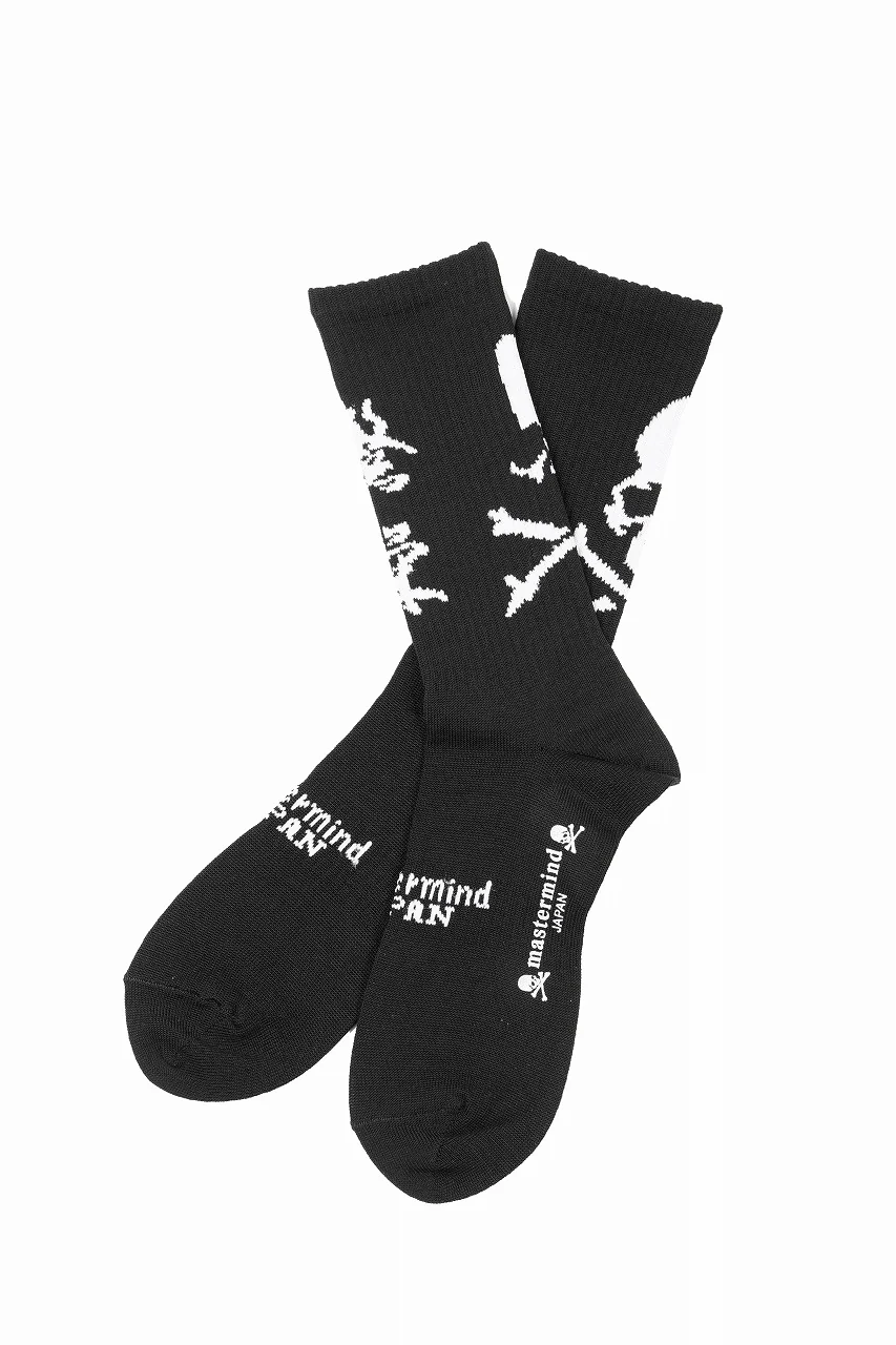 mastermind JAPAN STITCH CREW SOCKS (BLACK)