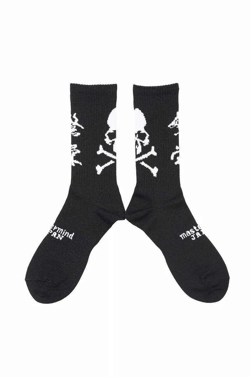 mastermind JAPAN STITCH CREW SOCKS (BLACK) - Image 2