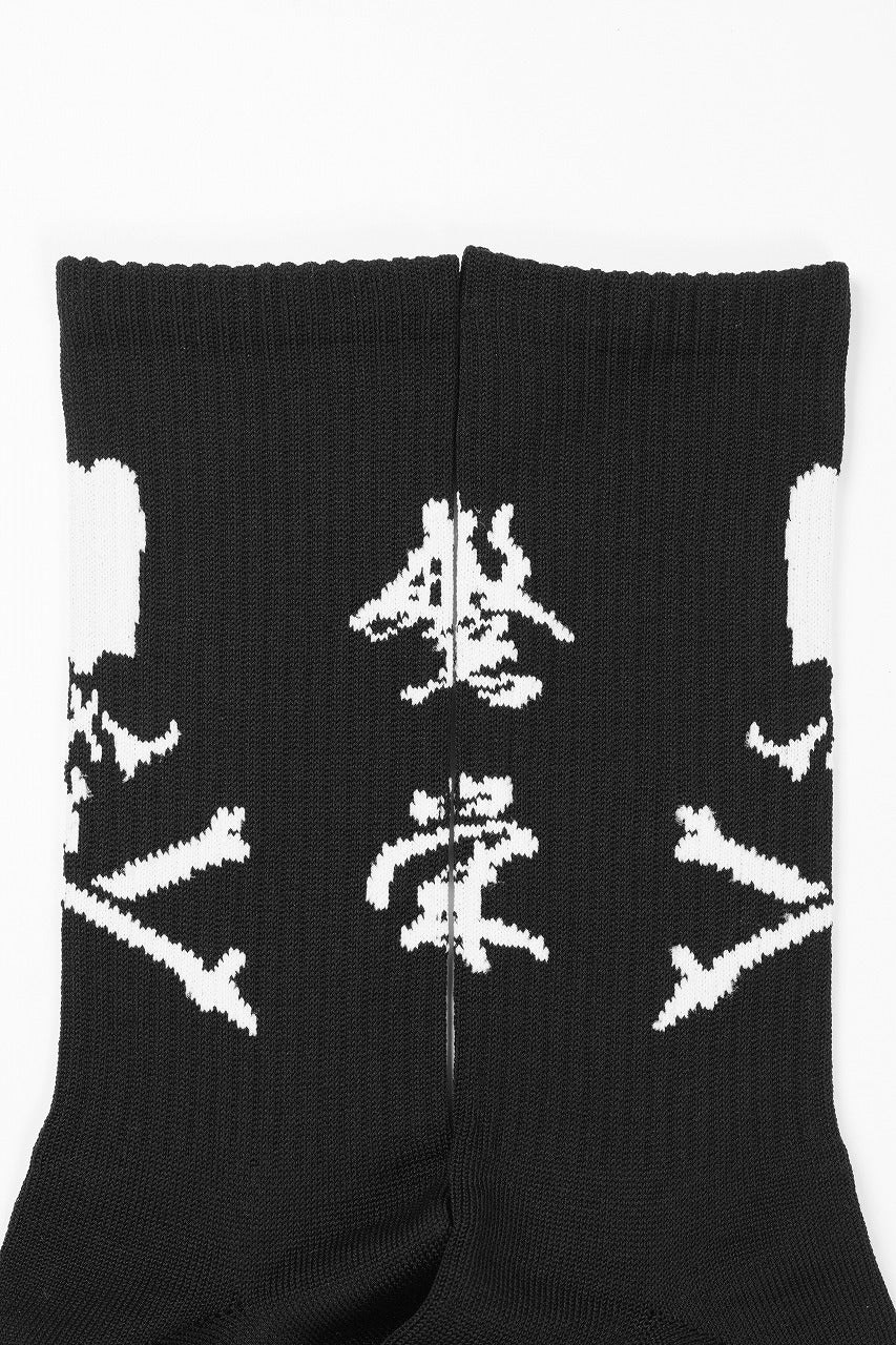 mastermind JAPAN STITCH CREW SOCKS (BLACK) - Image 4