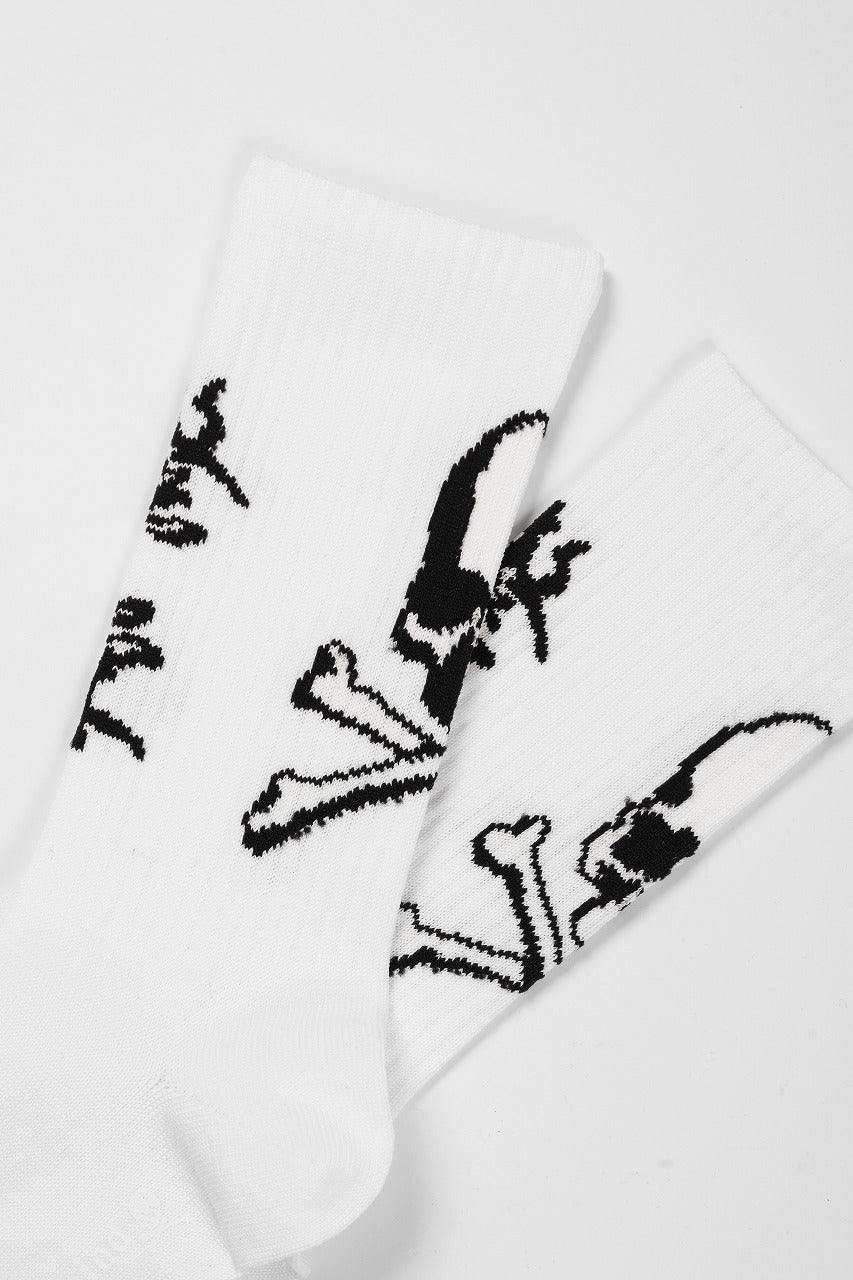 mastermind JAPAN STITCH CREW SOCKS (WHITE) - Image 3