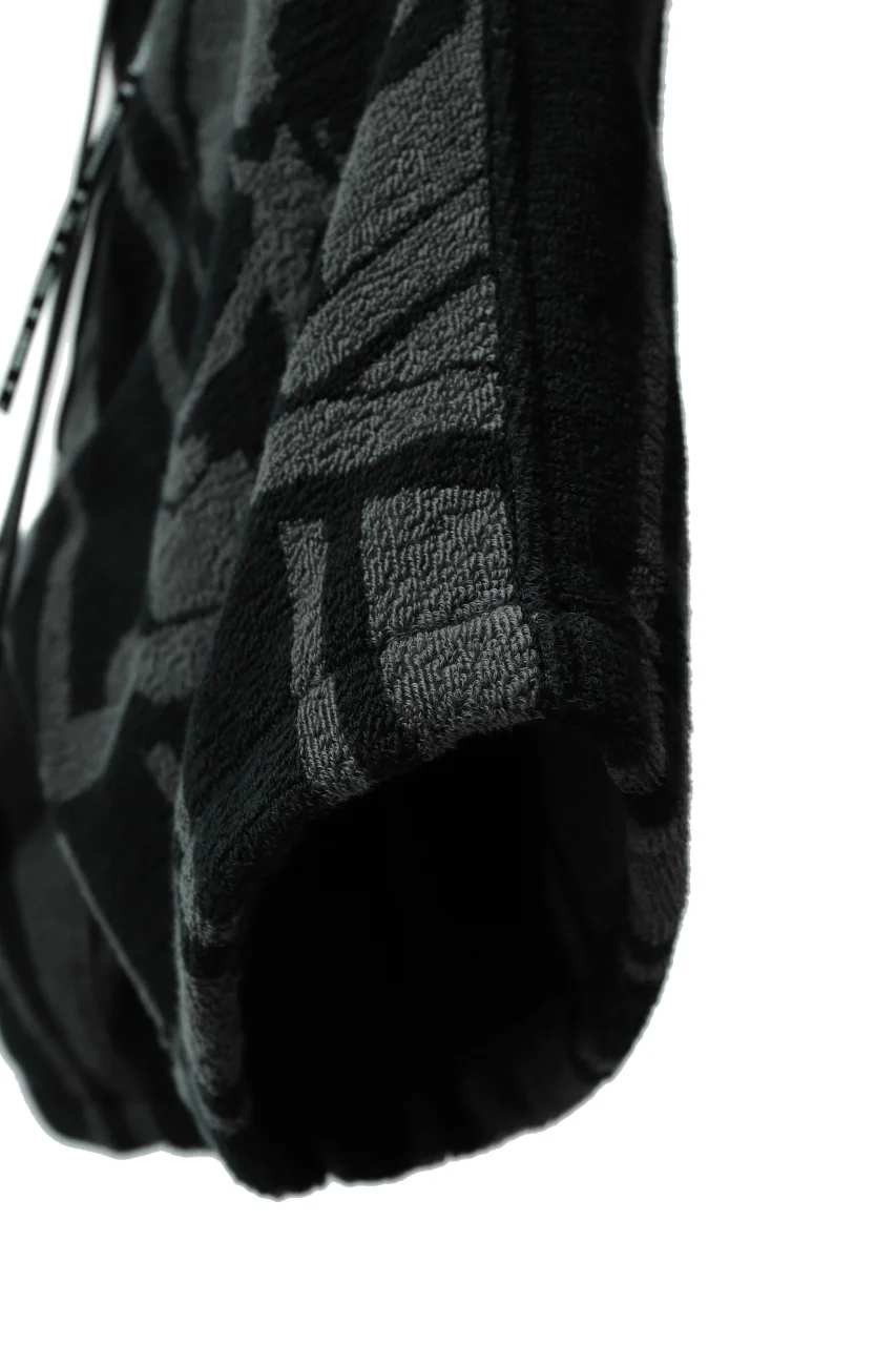 mastermind JAPAN STRIPED SHORT PANTS / PILE JERSEY (BLACK x GREY) - Image 11