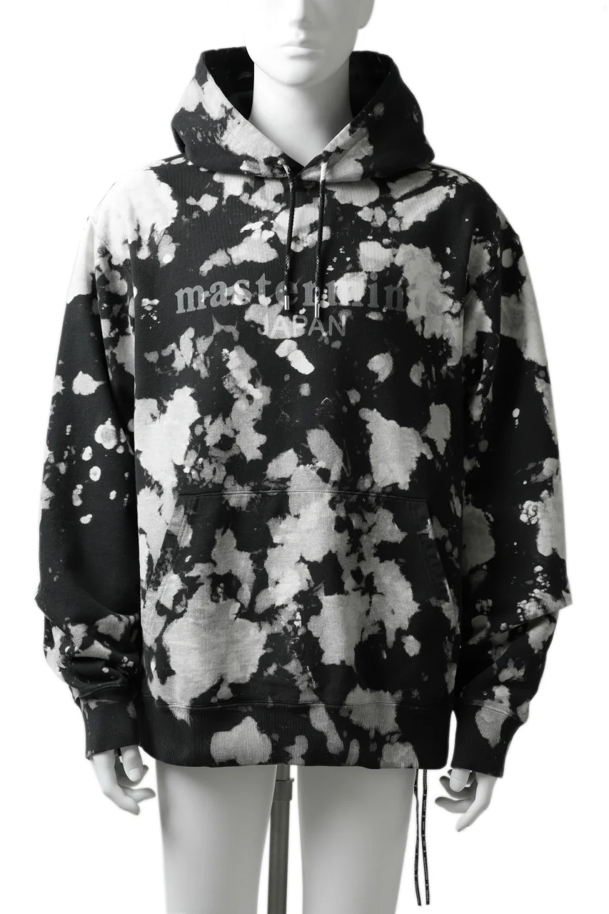 mastermind JAPAN SWEAT HOODIE / BLEACH - TIEDYE (BLACK x WHITE)