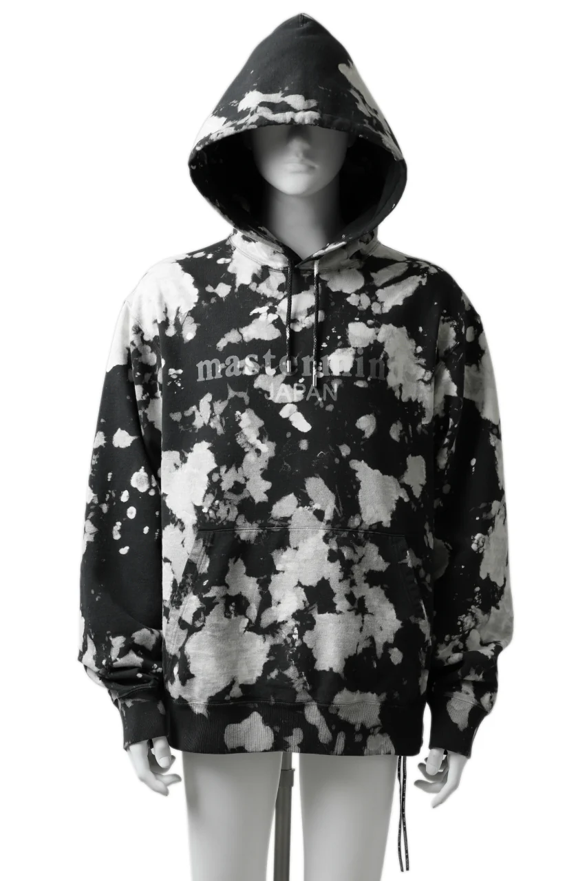 mastermind JAPAN SWEAT HOODIE / BLEACH - TIEDYE (BLACK x WHITE) - Image 11
