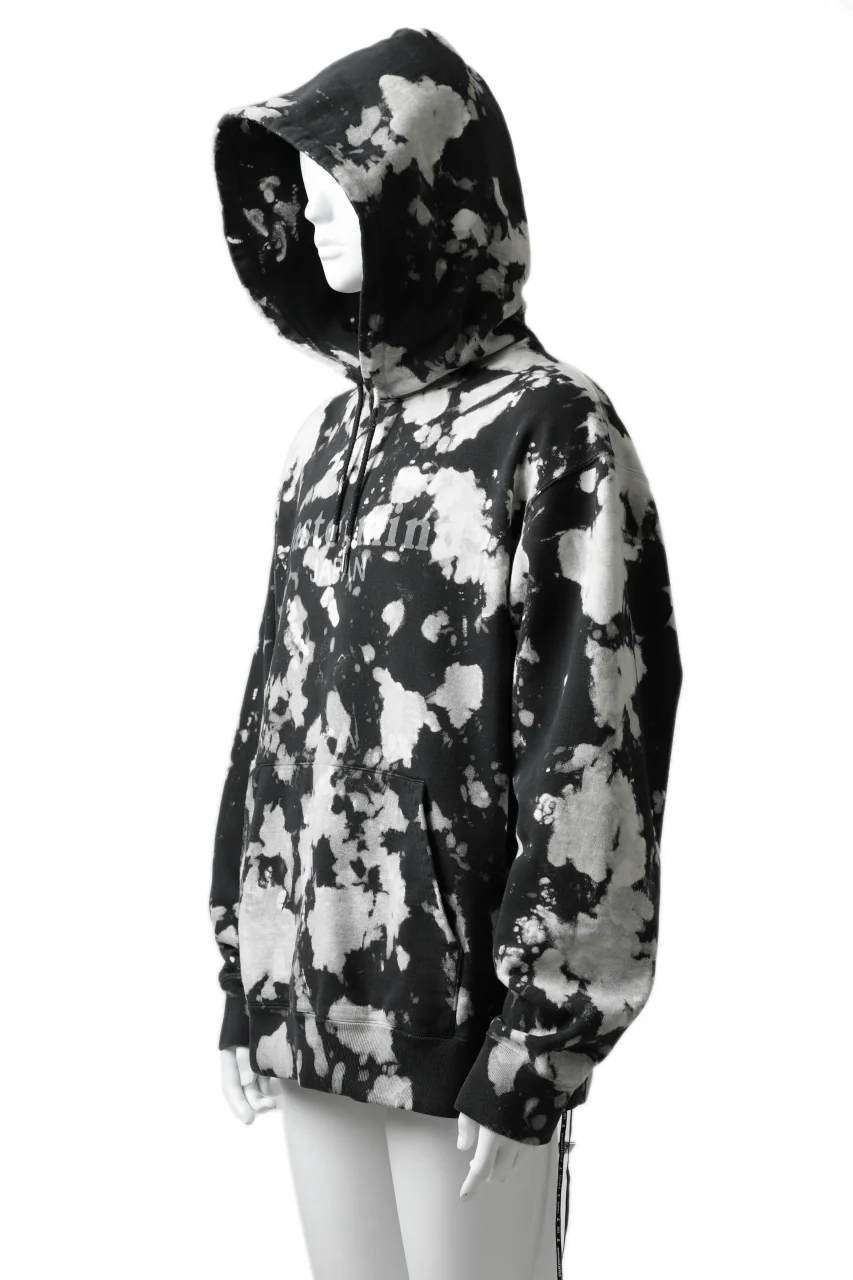 mastermind JAPAN SWEAT HOODIE / BLEACH - TIEDYE (BLACK x WHITE) - Image 12