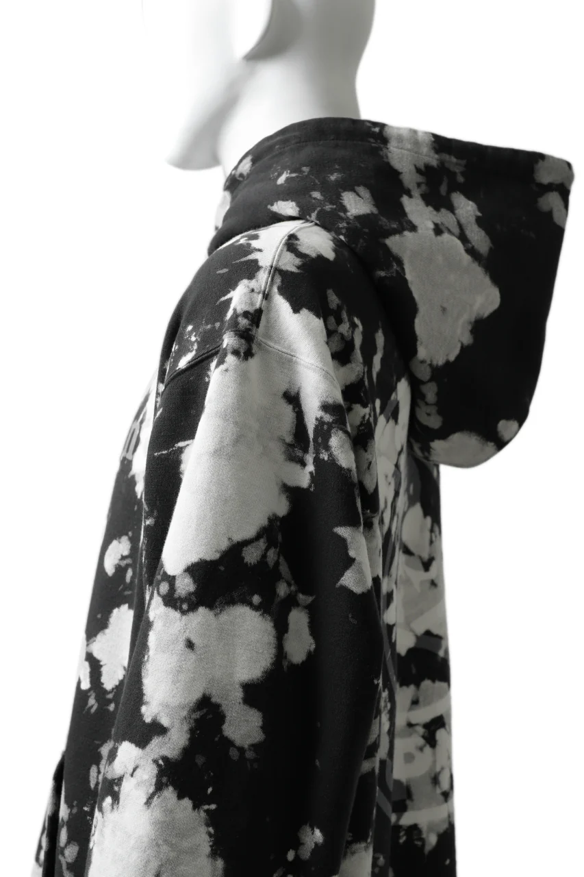 mastermind JAPAN SWEAT HOODIE / BLEACH - TIEDYE (BLACK x WHITE) - Image 18
