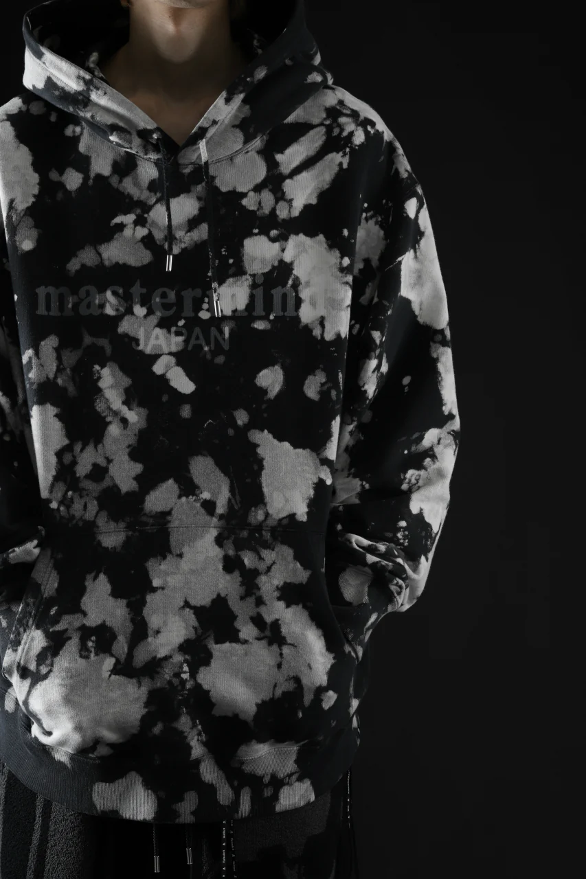 mastermind JAPAN SWEAT HOODIE / BLEACH - TIEDYE (BLACK x WHITE) - Image 41