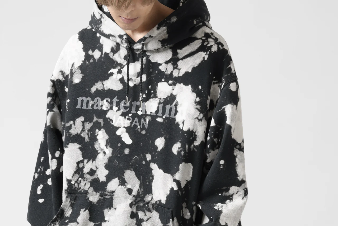 mastermind JAPAN SWEAT HOODIE / BLEACH - TIEDYE (BLACK x WHITE) - Image 60