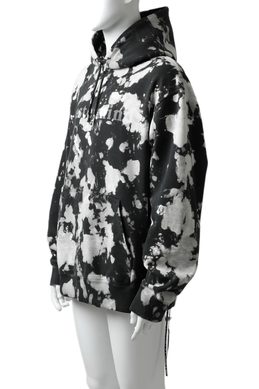 mastermind JAPAN SWEAT HOODIE / BLEACH - TIEDYE (BLACK x WHITE) - Image 7