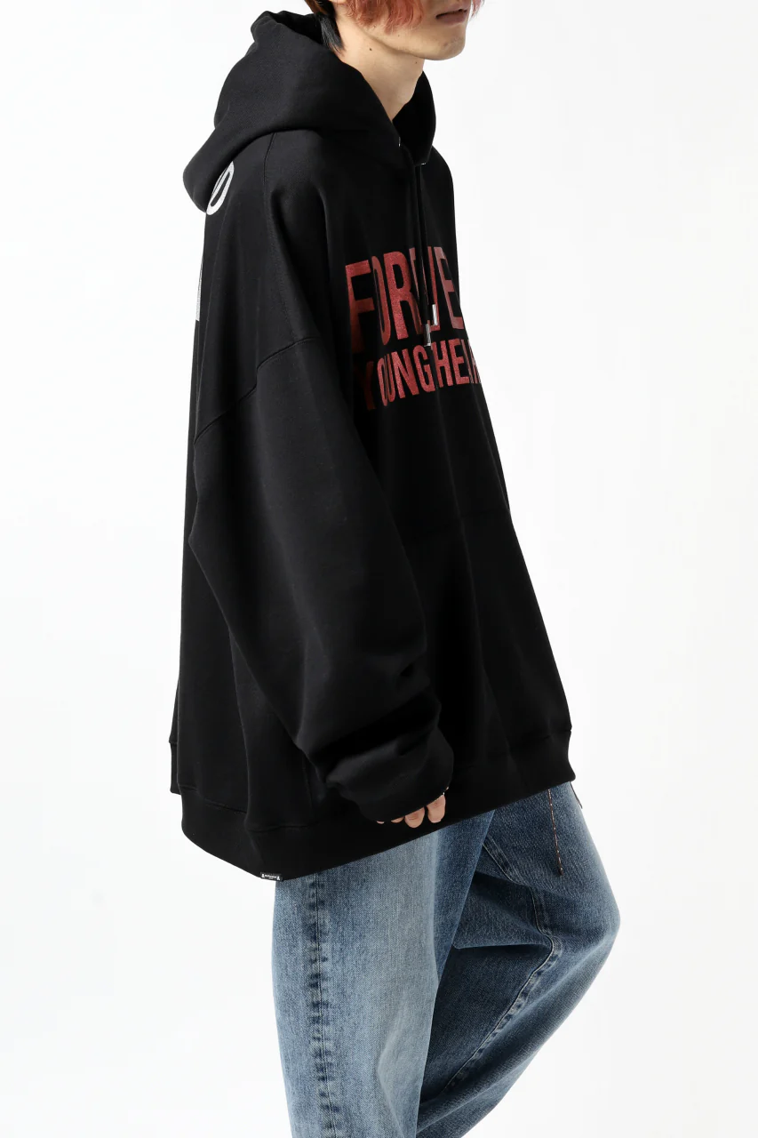 mastermind JAPAN SWEAT HOODIE / GLITTER LOGO (BLACK) - Image 5