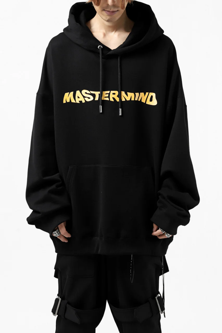 mastermind JAPAN SWEAT HOODIE-NEVERMIND / GLITTER LOGO (BLACK) - Image 3