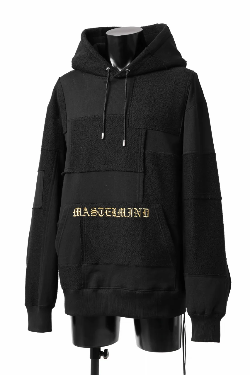 mastermind JAPAN SWEAT HOODIE / SWITCH PATCHWORK (BLACK) - Image 4