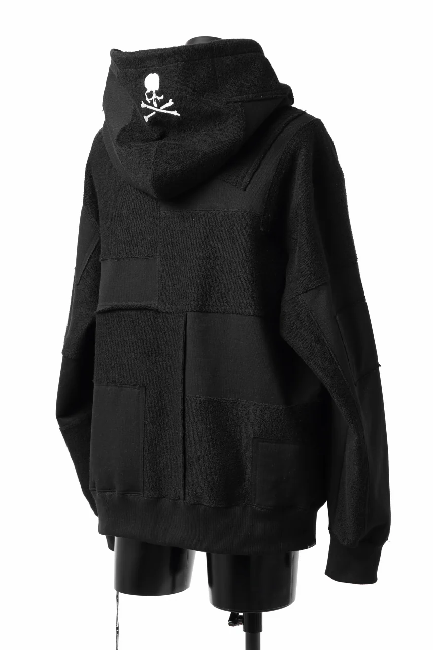 mastermind JAPAN SWEAT HOODIE / SWITCH PATCHWORK (BLACK) - Image 6