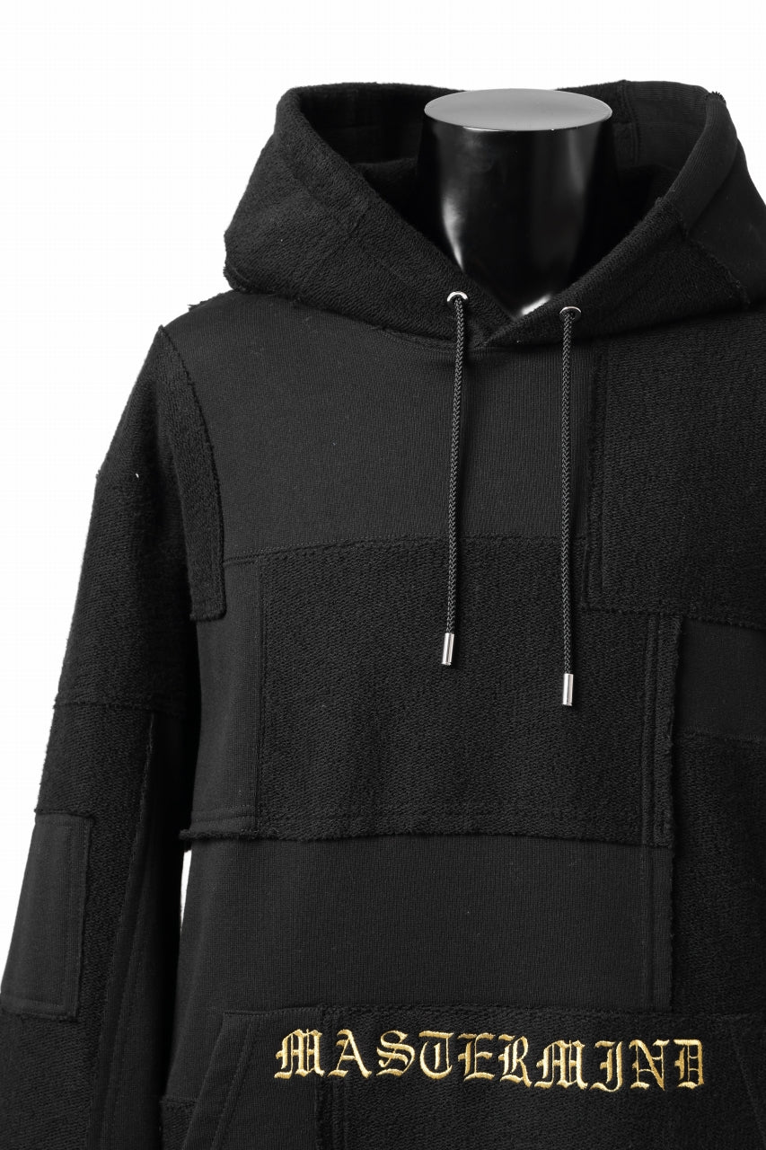 mastermind JAPAN SWEAT HOODIE / SWITCH PATCHWORK (BLACK) - Image 7