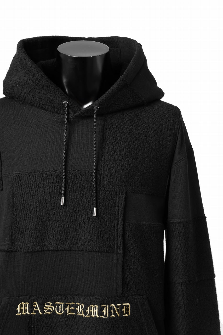 mastermind JAPAN SWEAT HOODIE / SWITCH PATCHWORK (BLACK) - Image 8
