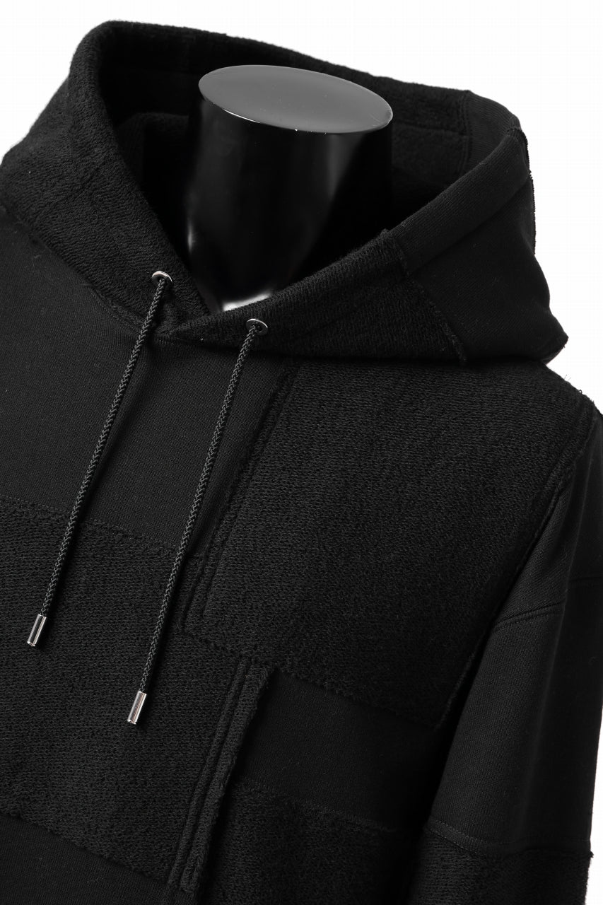 mastermind JAPAN SWEAT HOODIE / SWITCH PATCHWORK (BLACK) - Image 9