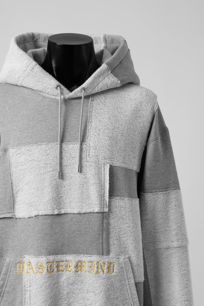 mastermind JAPAN SWEAT HOODIE / SWITCH PATCHWORK (TOP GRAY) - Image 10