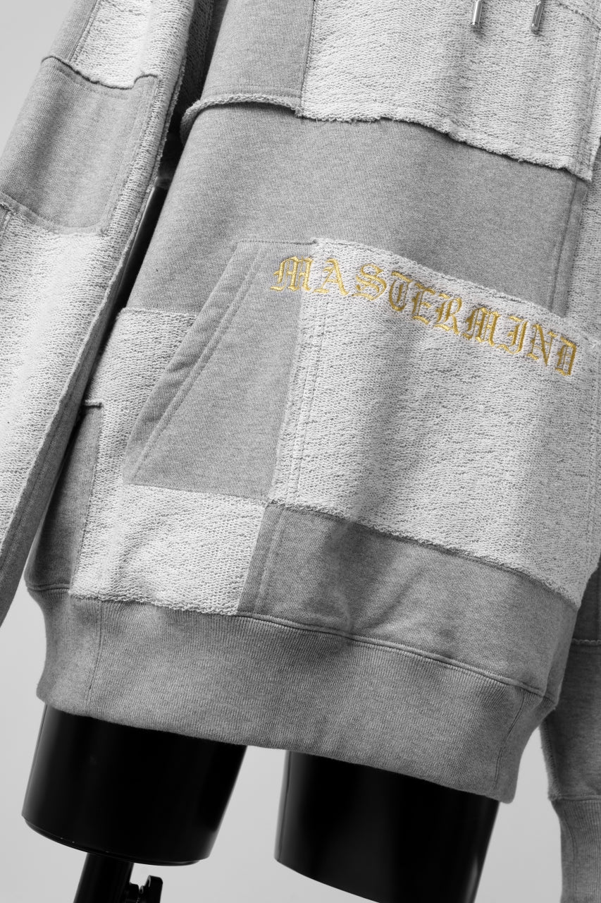 mastermind JAPAN SWEAT HOODIE / SWITCH PATCHWORK (TOP GRAY) - Image 12