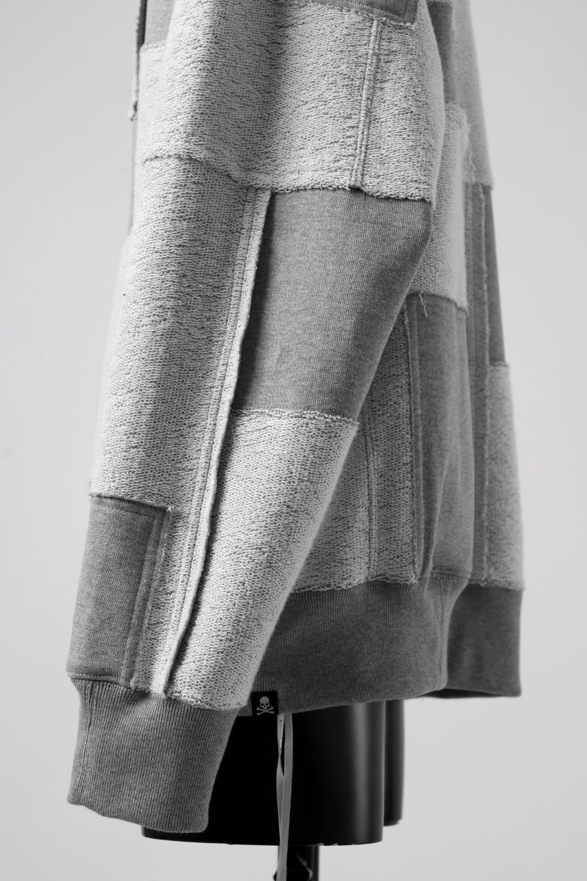 mastermind JAPAN SWEAT HOODIE / SWITCH PATCHWORK (TOP GRAY) - Image 18
