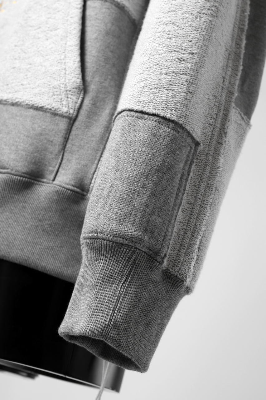 mastermind JAPAN SWEAT HOODIE / SWITCH PATCHWORK (TOP GRAY) - Image 19