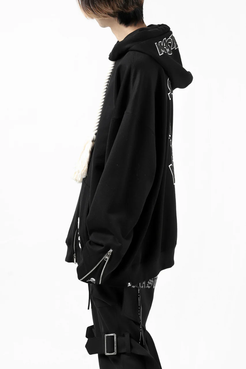 mastermind JAPAN SWEAT HOODIE ZIP JACKET / ROPE STRINGS (BLACK) - Image 14
