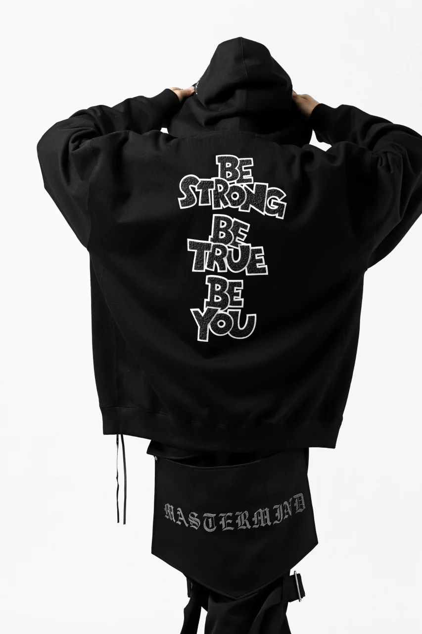 mastermind JAPAN SWEAT HOODIE ZIP JACKET / ROPE STRINGS (BLACK) - Image 19