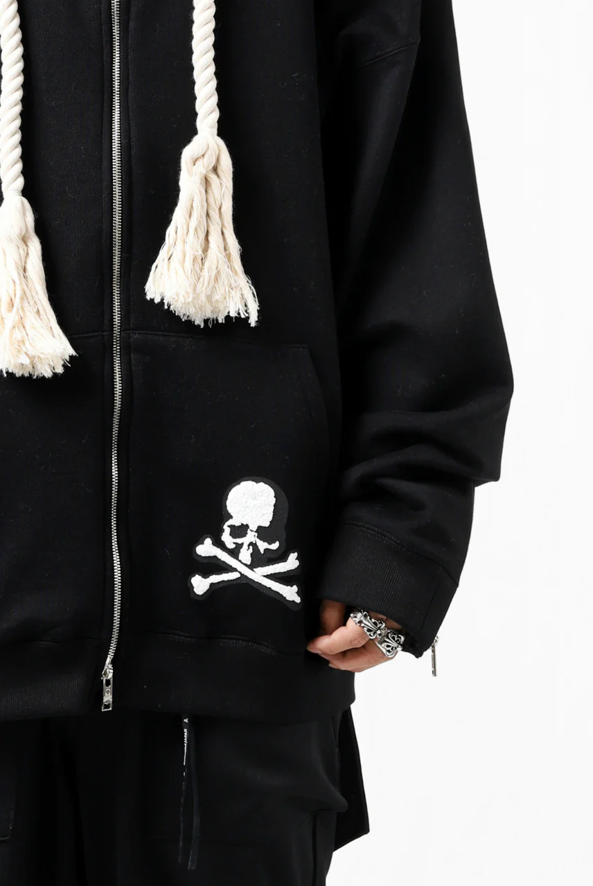 mastermind JAPAN SWEAT HOODIE ZIP JACKET / ROPE STRINGS (BLACK) - Image 22