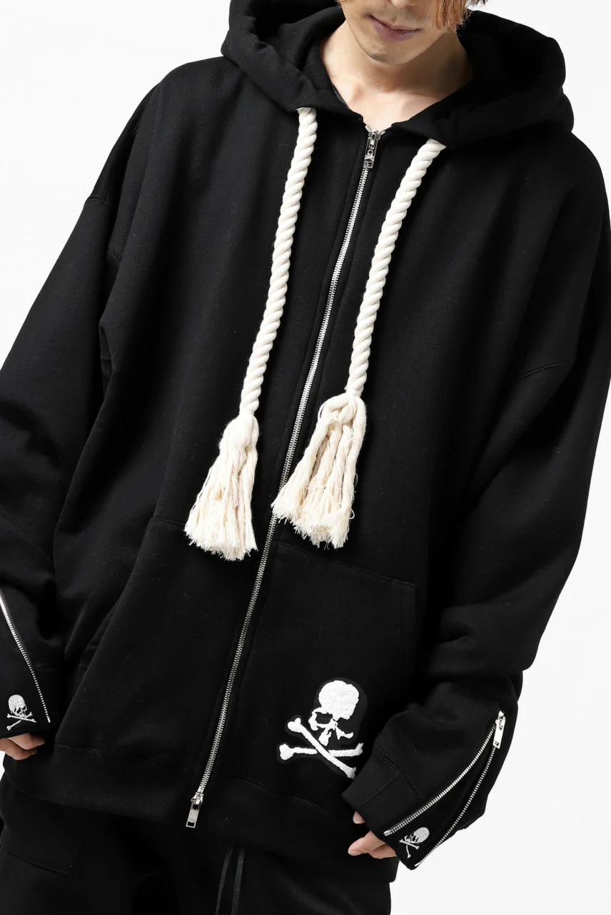 mastermind JAPAN SWEAT HOODIE ZIP JACKET / ROPE STRINGS (BLACK) - Image 23