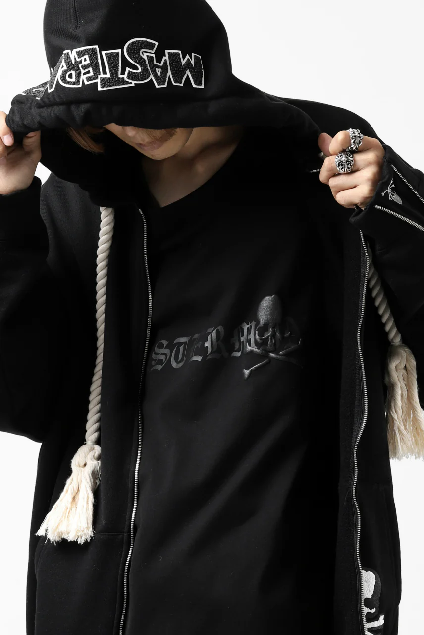 mastermind JAPAN SWEAT HOODIE ZIP JACKET / ROPE STRINGS (BLACK) - Image 31