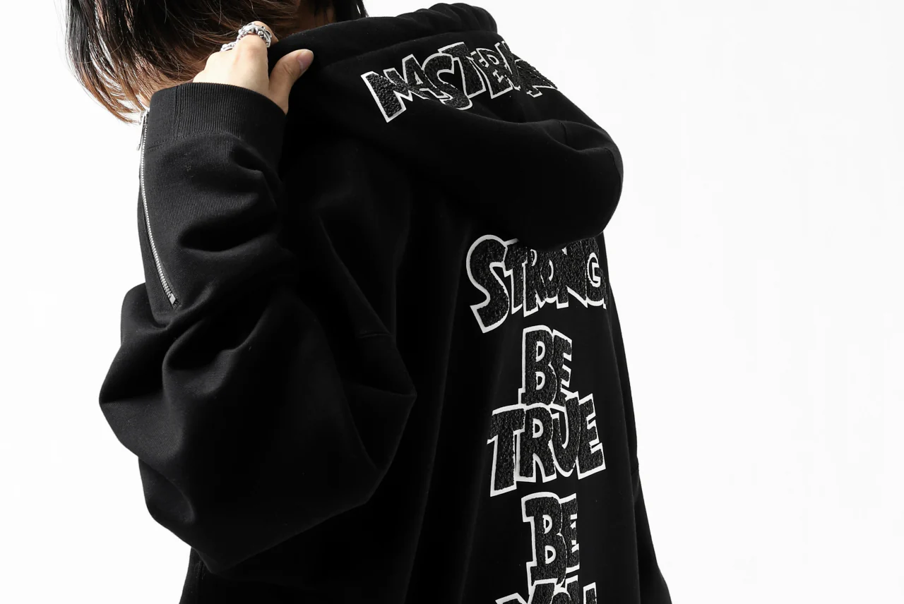 mastermind JAPAN SWEAT HOODIE ZIP JACKET / ROPE STRINGS (BLACK) - Image 65