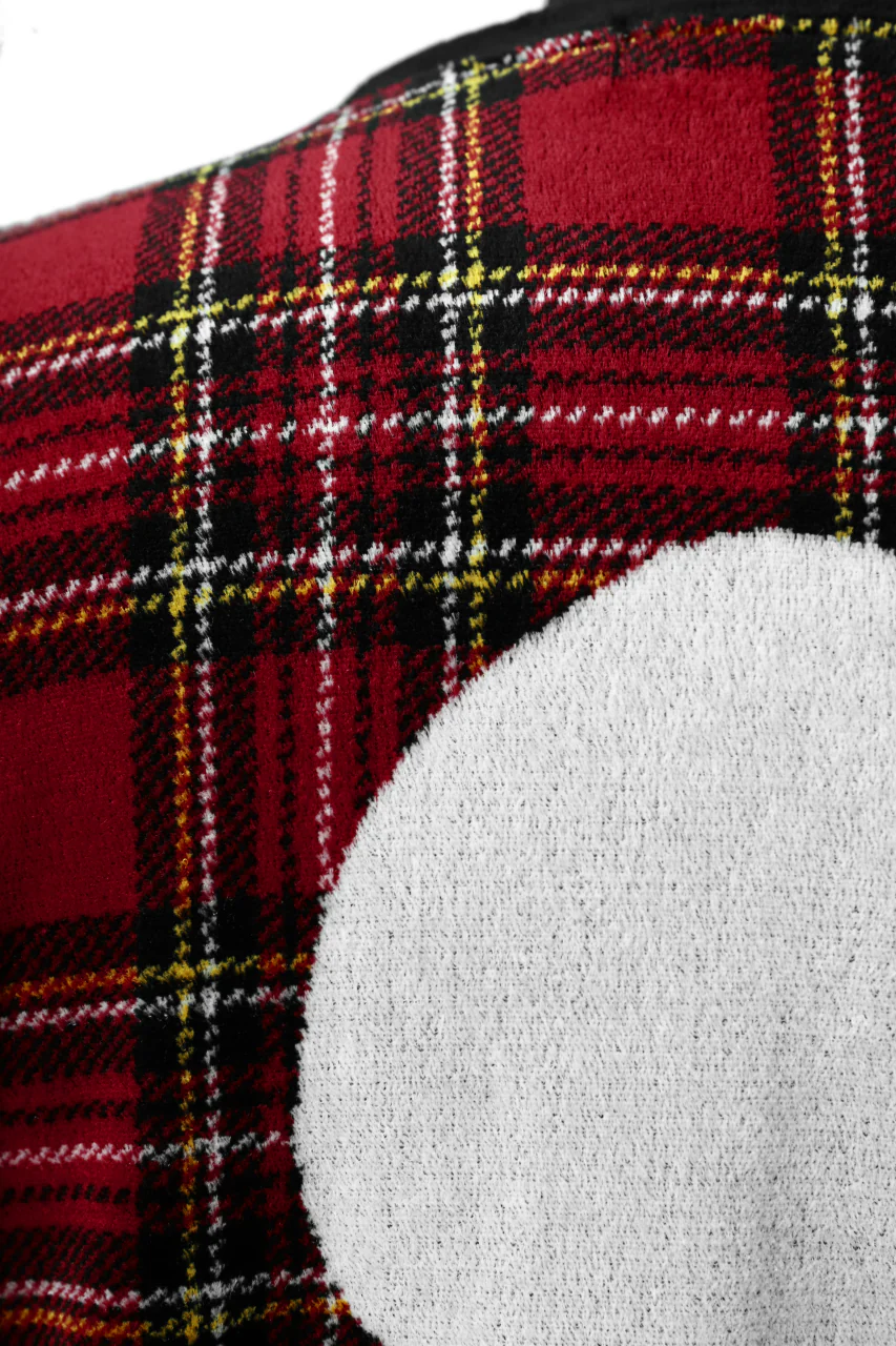 mastermind JAPAN TARTAN CHECK LS TOPS / JACQUARD VELOUR (RED) - Image 12