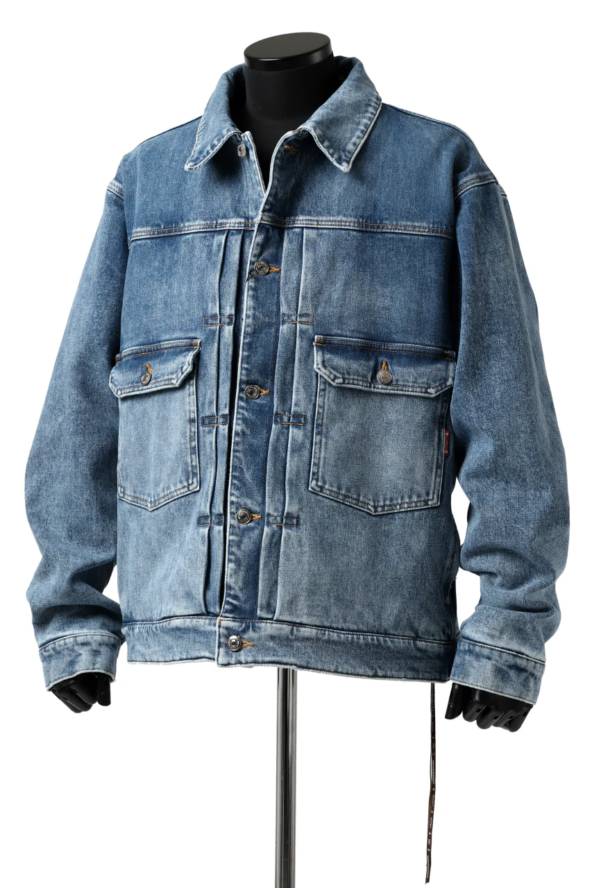 mastermind JAPAN TRUCKER JACKET / 2WAY STRETCH DENIM (INDIGO) - Image 12