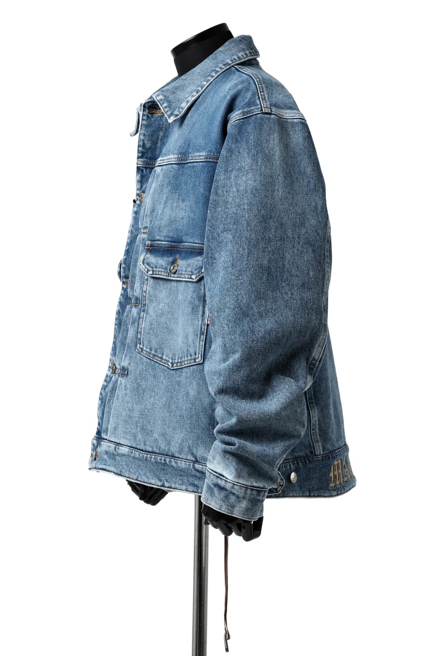 mastermind JAPAN TRUCKER JACKET / 2WAY STRETCH DENIM (INDIGO) - Image 13