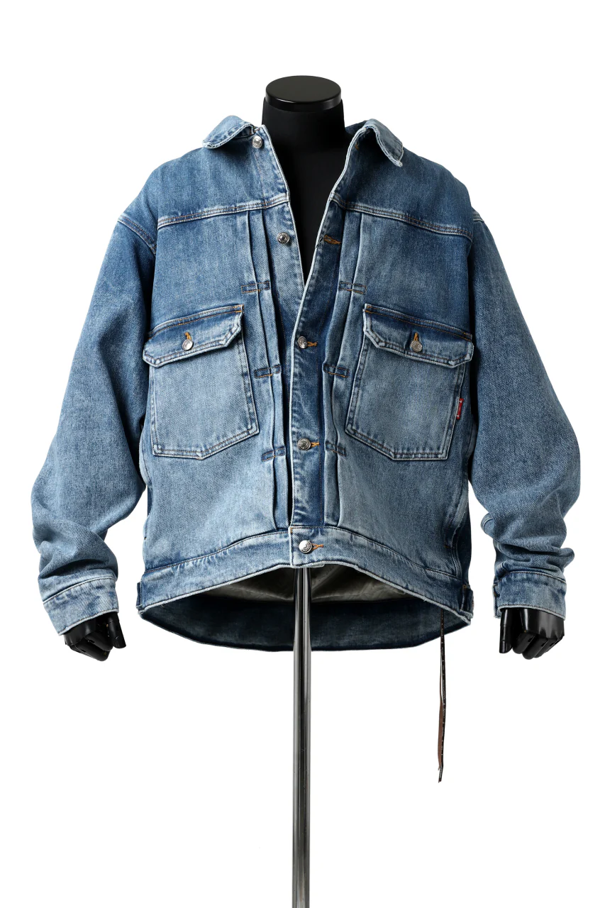 mastermind JAPAN TRUCKER JACKET / 2WAY STRETCH DENIM (INDIGO) - Image 16