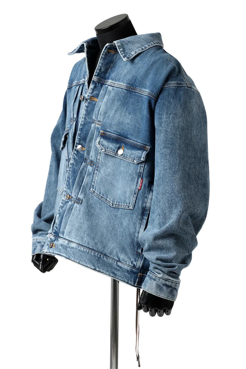 mastermind JAPAN TRUCKER JACKET / 2WAY STRETCH DENIM (INDIGO) - Image 18